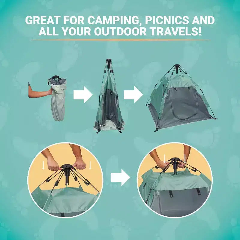 Lightweight Portable Tent-Peapod Camp Playard - Midnight: Carrying Bag, Folds for Easy Transport and Storage, Metal Frame