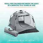 Lightweight Portable Tent-Peapod Camp Playard - Midnight: Carrying Bag, Folds for Easy Transport and Storage, Metal Frame