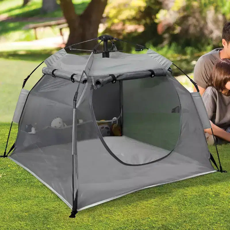 Lightweight Portable Tent-Peapod Camp Playard - Midnight: Carrying Bag, Folds for Easy Transport and Storage, Metal Frame