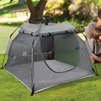 Lightweight Portable Tent-Peapod Camp Playard - Midnight: Carrying Bag, Folds for Easy Transport and Storage, Metal Frame