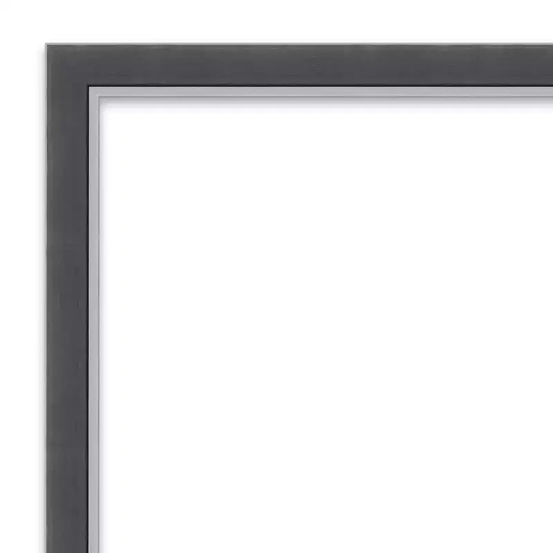 Thin Framed Full Length on the Door Mirror Black/Silver -: Polystyrene Frame, No Assembly Required
