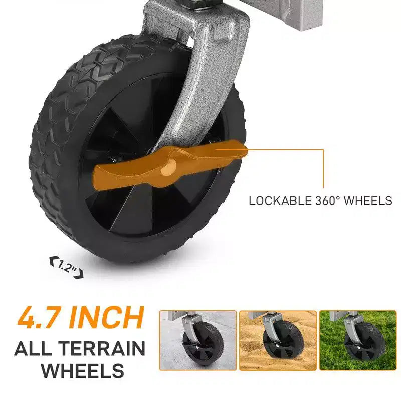29.3'' W Black Garden Cart Portable Collapsible Utility Wagon