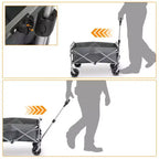 29.3'' W Black Garden Cart Portable Collapsible Utility Wagon
