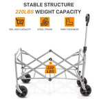 29.3'' W Black Garden Cart Portable Collapsible Utility Wagon