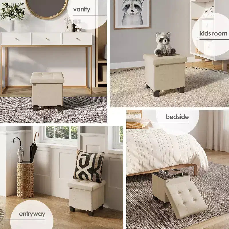 Storage Ottoman for Bedroom End of Bed, Velvet Storage Bench, Large Storage Ottoman Bench, Entryway Bench with Storage