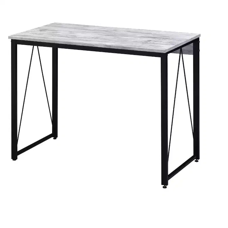 35 Antiqued White and Black Writing Desk