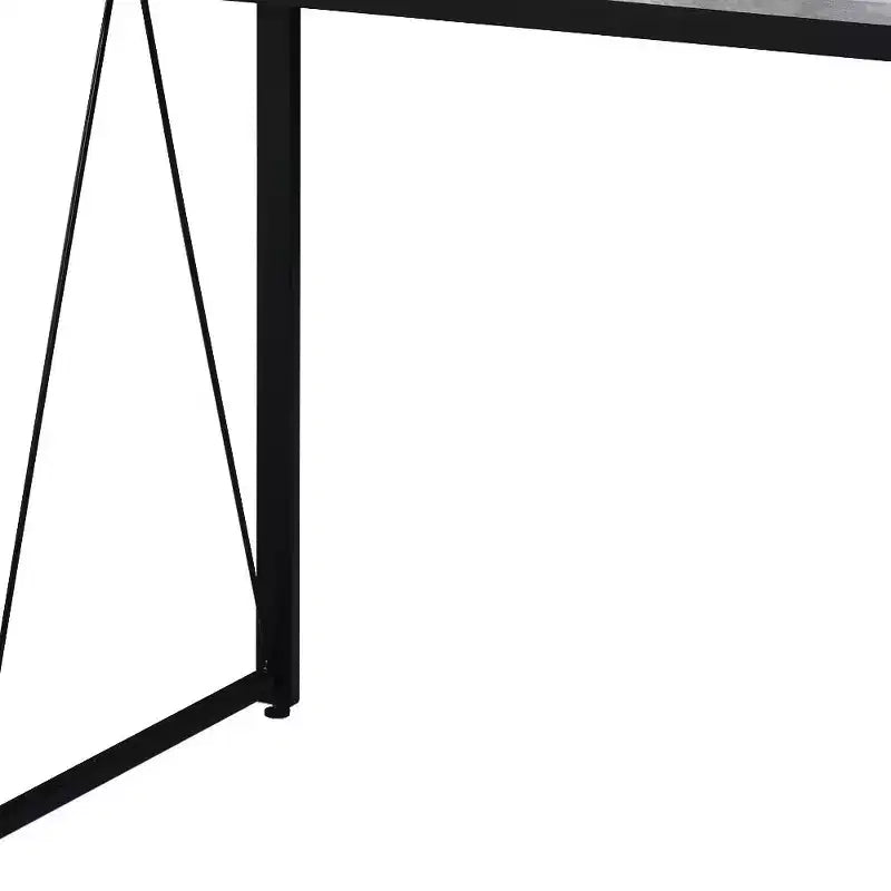 35 Antiqued White and Black Writing Desk