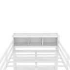 Full Size Loft Bed with Wardrobe & L-Shaped Desk,Heavy Duty Metal Bunk Beds with Storage Shelves,Modern Loft Beds for Teens & Adults