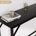 39.4 Modern Console Table with Built-in Charging Station, Slim Top & Metal Legs, Entryway, Hallway & Behind Sofa Table for Living Room, Apartment