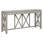 Modern Crisscross Console Table with 4 Spacious Drawers