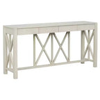 Modern Crisscross Console Table with 4 Spacious Drawers