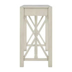 Modern Crisscross Console Table with 4 Spacious Drawers
