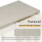 Modern Crisscross Console Table with 4 Spacious Drawers
