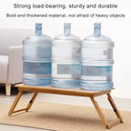 Laptop Desk for Bed, Bamboo Lap Desk, Adjustable Height Angle, Foldable Tray for Sofa Couch Floor for Working Drawing Reading Eating