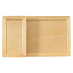 Modern Coffee Table with Storage Shelf, Double-layer Tabletops & Rattan Drawer for Living Room