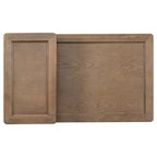 Modern Coffee Table with Storage Shelf, Double-layer Tabletops & Rattan Drawer for Living Room