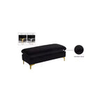 Black Velvet Ottoman