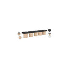Black Boucle Fabric Bench