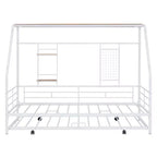 House Daybed with Trundle and Storage Shelf, Heavy Duty Bed Frame for Kids Teens Adults