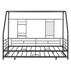 House Daybed with Trundle and Storage Shelf, Heavy Duty Bed Frame for Kids Teens Adults
