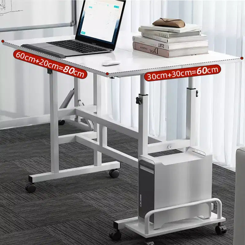 31.50 Inch Small Mobile Standing Desk with Wheels - Height Adjustable Sit Stand Up Computer Workstation, Rolling Ergonomic Desk for Home Office
