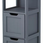 57 Tall Slim Bathroom Storage Cabinet with Shelves & Drawers Waterproof Tower Organizer