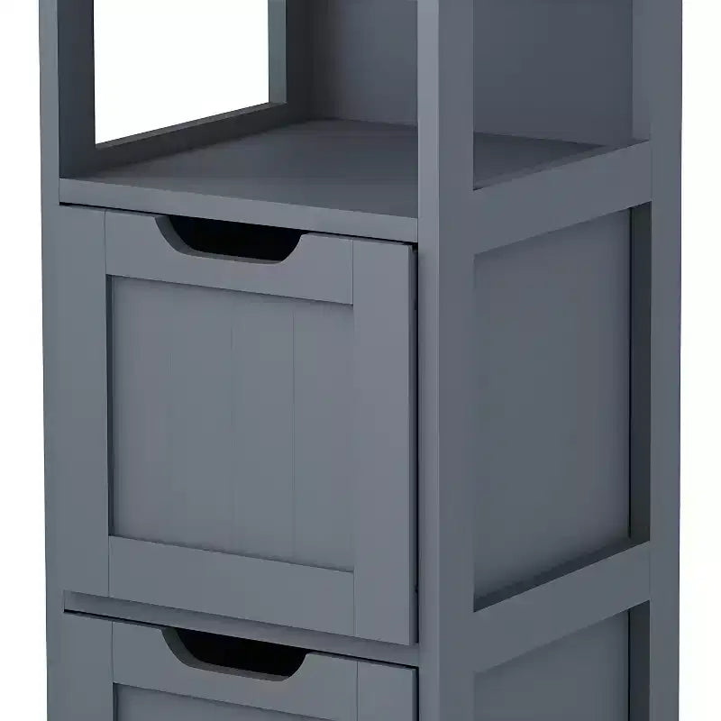 57 Tall Slim Bathroom Storage Cabinet with Shelves & Drawers Waterproof Tower Organizer
