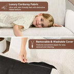 Loveseat Sofa, Memory Foam Cushion with Tool-Free Setup, Mid-Century Modern Design for Small Spaces