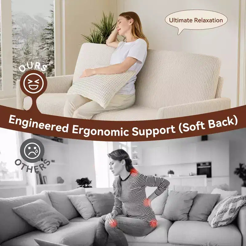 Loveseat Sofa, Memory Foam Cushion with Tool-Free Setup, Mid-Century Modern Design for Small Spaces
