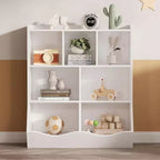 3-Tier Kids Bookshelf & Toy Storage Cabinet, Multi-Cubby Organizer for Bedroom, Playroom, Classrooms