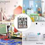 3-Tier Kids Bookshelf & Toy Storage Cabinet, Multi-Cubby Organizer for Bedroom, Playroom, Classrooms