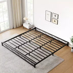 Metal Platform Bed Frame with Wavy Pattern, Mattress Foundation, Easy Assembly, No Box Spring Needed, Height