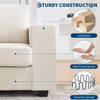 71 Oversized Cloud Couch, 93 Pounds Mid Century Chenille Sofa, No Assembly Required & Deep Seat