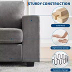 71 Oversized Cloud Couch, 93 Pounds Mid Century Chenille Sofa, No Assembly Required & Deep Seat