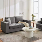71 Oversized Cloud Couch, 93 Pounds Mid Century Chenille Sofa, No Assembly Required & Deep Seat