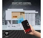 88 inch Electric Fireplace, Smart Recessed or Wall-Mounted, WiFi Control, Dual Heat 750/1500W, 12 Flame Colors, Touch Screen, Timer