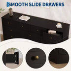 Commode en bois à 12 tiroirs pour chambre, Organisateur de rangement pour vêtements en bois pour salon, couloir, Meuble TV commode large et moderne