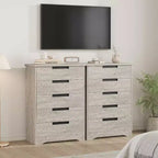 Modern 5-Drawer Dresser in Gray - Recessed Handles, Spacious Storage for Bedroom Nursery Entryway