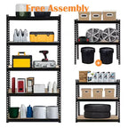 5-Tier Industrial Shelves C 30x12x60 Inch Heavy Duty Garage Storage Rack with 2000LB Capacity