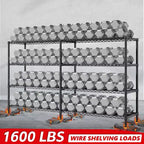 4-Tier Heavy Duty Metal Storage Rack, 72W x 18D x 60H Adjustable Wire Metal Shelves for Storage, 1600LBS Free Standing Storage Shelf Units