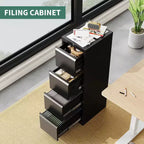 4-Drawer Vertical File Cabinet with Lock, Metal Filing Cabinet for Home Office, A4/Letter/Legal Hanging Files