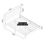 Queen Platform Bed with Headboard Black