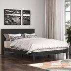 Queen Platform Bed with Headboard Black