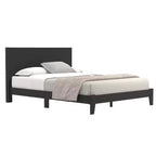 Queen Platform Bed with Headboard Black