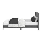 Queen Bed with Headboard Concrete Cool Grey