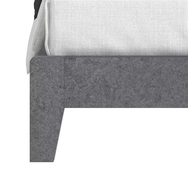 Queen Bed with Headboard Concrete Cool Grey