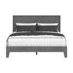 Queen Bed with Headboard Concrete Cool Grey
