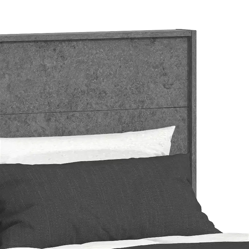 Queen Bed with Headboard Concrete Cool Grey