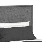 Queen Bed with Headboard Concrete Cool Grey