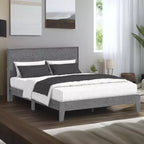 Queen Bed with Headboard Concrete Cool Grey